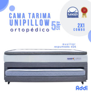 Oferta Cama Tarima Unipillow Ortopédico 5 Años