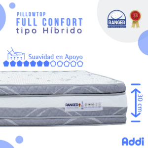 Full Confort Tipo Híbrido 10 Años 140 x 190