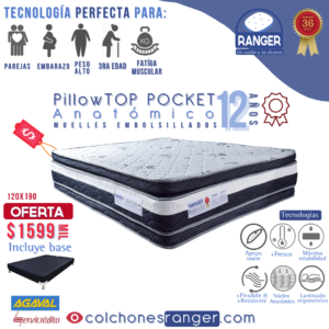 Oferta Pillowtop Super Confort Pocket Anatómico