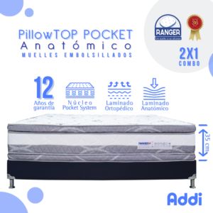 Oferta Pillowtop Pocket Anatómico 12 Años