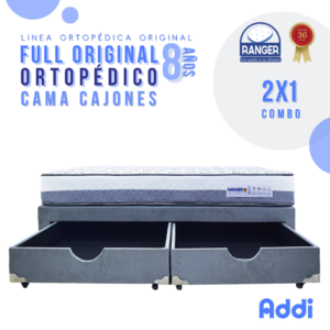 Cama Cajones Full Ortopédico 8 Años