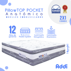 Pillowtop Pocket Anatómico 12 Años 140 x 190