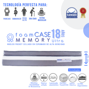 Foam Case Memory Ultra 18 Años 140 x 190