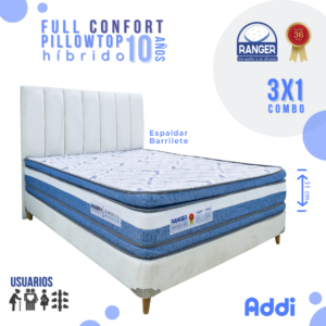 Cama Full Confort Pillowtop Híbrido