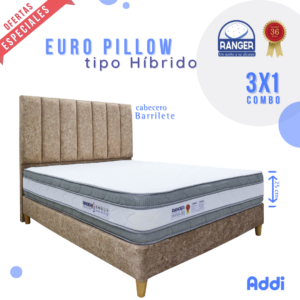 Cama Euro Pillow Tipo Híbrido
